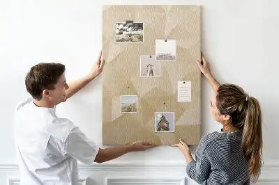 Linear Motif Wall Cork Memo Board