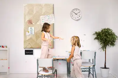 Linear Motif Wall Cork Memo Board