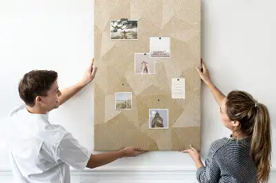 Linear Motif Wall Cork Memo Board