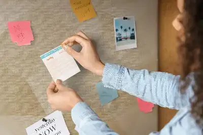 Wall cork memo board Linear motif