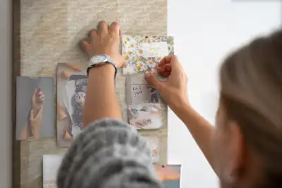 Wall cork memo board Linear motif