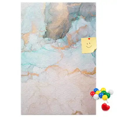 Cork Note Board Ink stains abstract