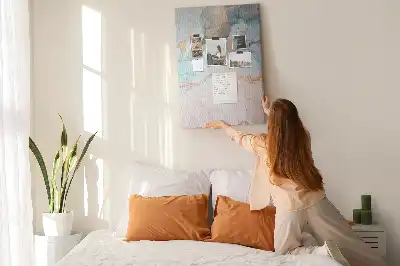 Abstract Ink Stains Cork Note Board
