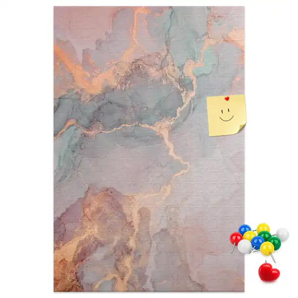 Wall cork memo board with a classic marble pattern