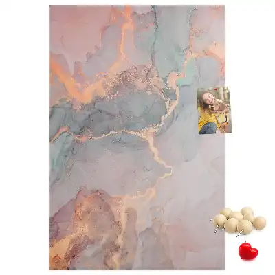 Wall cork memo board with a classic marble pattern