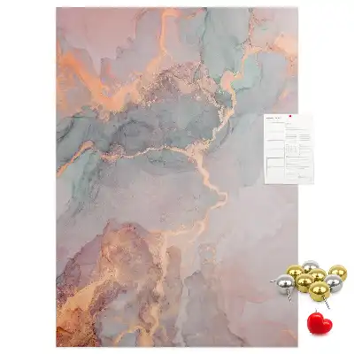 Wall cork memo board with a classic marble pattern