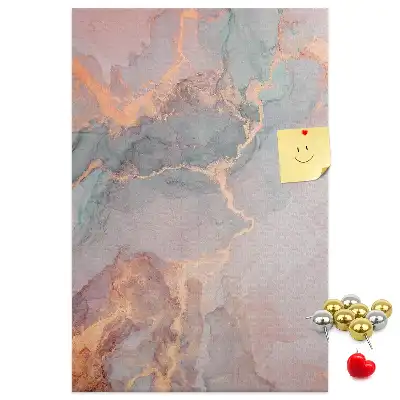 Wall cork memo board with a classic marble pattern