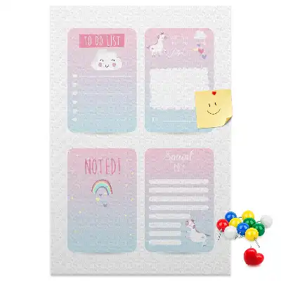 Unicorn cork pin board planner