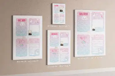 Cork pin board Unicorn planner