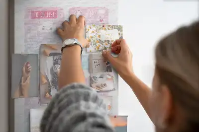 Cork pin board Unicorn planner