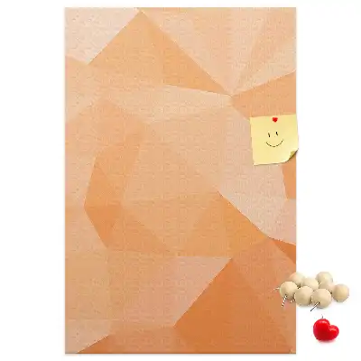 Cork Note Board Abstraction from triangles