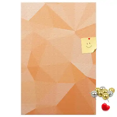 Cork Note Board Abstraction from triangles