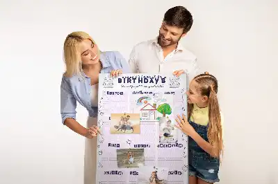 Cork pin board for birthday celebration planning