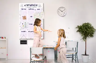 Cork pin board for birthday celebration planning