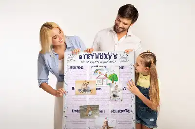 Cork pin board for birthday celebration planning