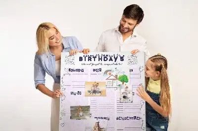 Cork pin board for birthday celebration planning