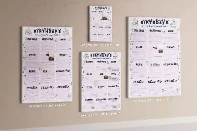 Cork pin board for birthday celebration planning