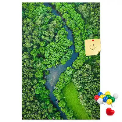 Forest Stream Cork Note Board