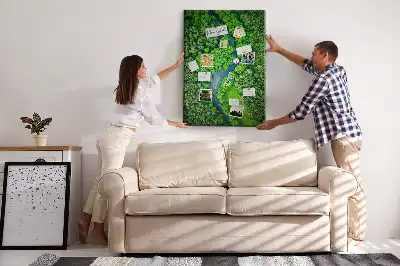 Cork Note Board Forest stream