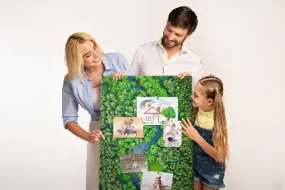 Cork Note Board Forest stream