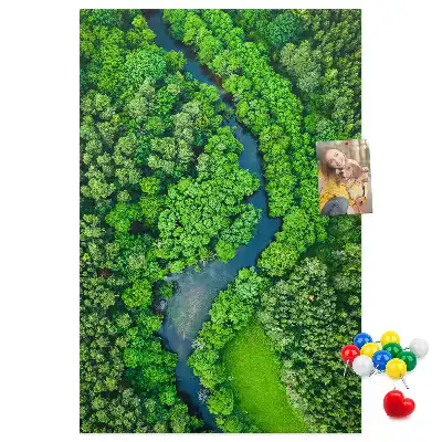 Cork Note Board Forest stream