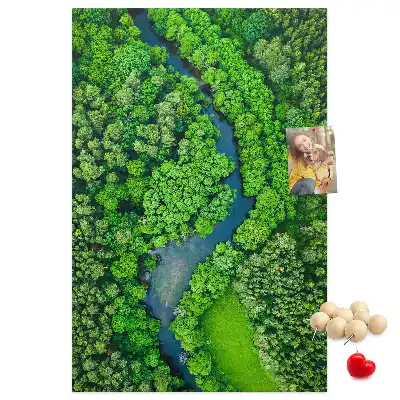 Cork Note Board Forest stream