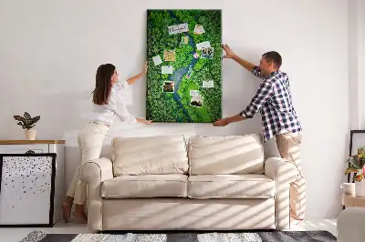 Cork Note Board Forest stream
