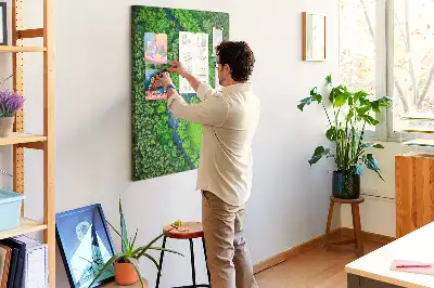 Cork Note Board Forest stream