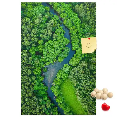Cork Note Board Forest stream