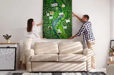 Cork Note Board Forest stream