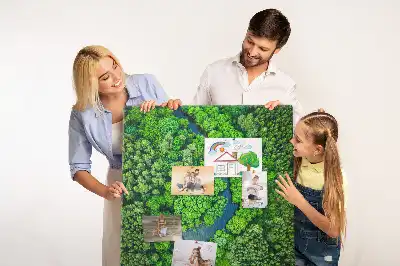 Cork Note Board Forest stream