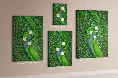 Cork Note Board Forest stream
