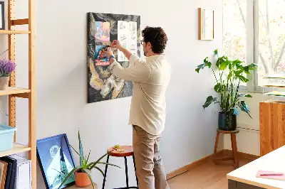 Wall cork memo board Artistic abstract spots