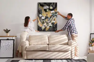 Wall cork memo board Artistic abstract spots