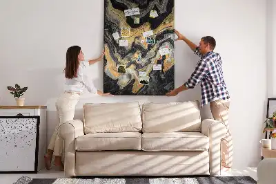 Wall cork memo board Artistic abstract spots