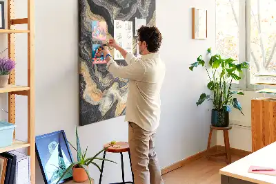 Wall cork memo board Artistic abstract spots