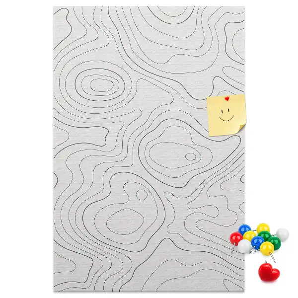 Linear Abstraction Cork Pin Board