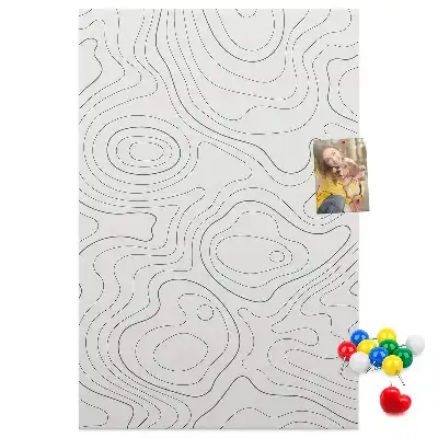 Linear Abstraction Cork Pin Board