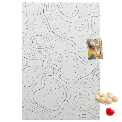 Linear Abstraction Cork Pin Board