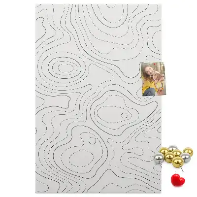 Linear Abstraction Cork Pin Board