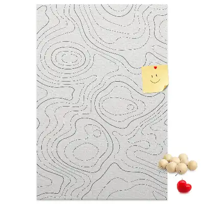 Linear Abstraction Cork Pin Board