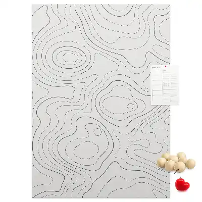 Linear Abstraction Cork Pin Board
