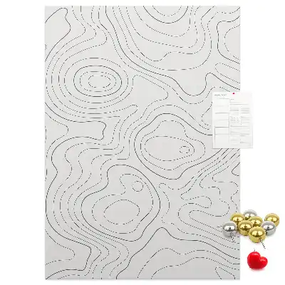 Linear Abstraction Cork Pin Board