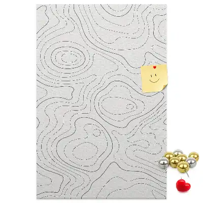 Linear Abstraction Cork Pin Board