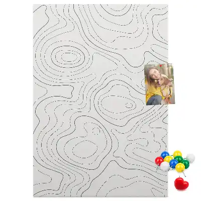 Linear Abstraction Cork Pin Board