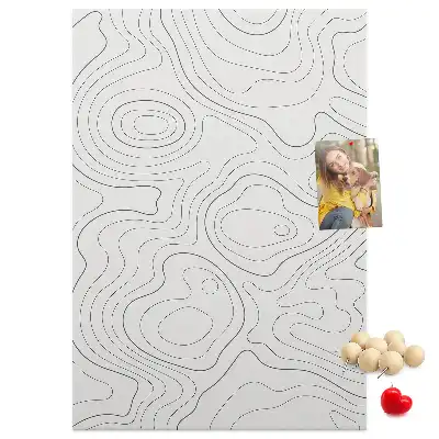 Linear Abstraction Cork Pin Board