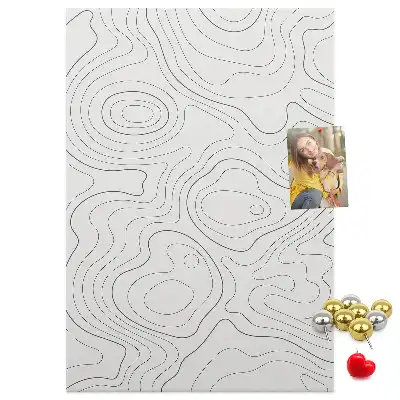 Linear Abstraction Cork Pin Board