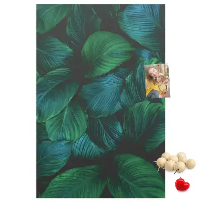Large Tropical Leaf Cork Note Board