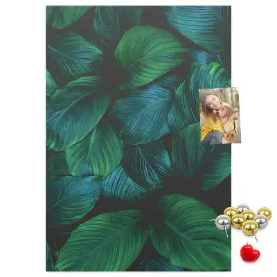 Large Tropical Leaf Cork Note Board