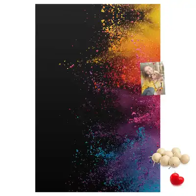 Colored powder cork wall memo board